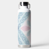 ruitvormig blauw patroon waterfles (Voorkant)