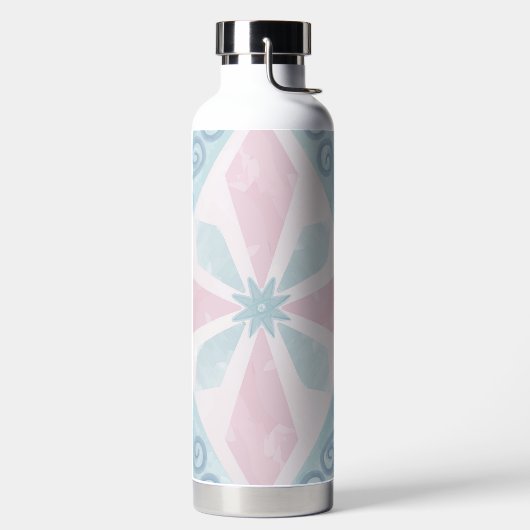 ruitvormig blauw patroon waterfles (Links)