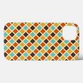 Ruitvormig geruit blauw geel rood retro kleuren Case-Mate iPhone case (Achterkant (horizontaal))