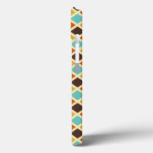 Ruitvormig geruit blauw geel rood retro kleuren Case-Mate iPhone case (Achterkant / Links)