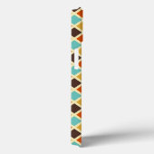 Ruitvormig geruit blauw geel rood retro kleuren Case-Mate iPhone case (Achterkant / Rechts)