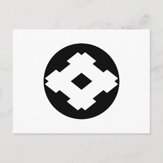 Ruitvormig putframe in rijstcake briefkaart (Voorkant)