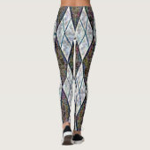 ruitvormig ruitjespatroon leggings (Achterkant)
