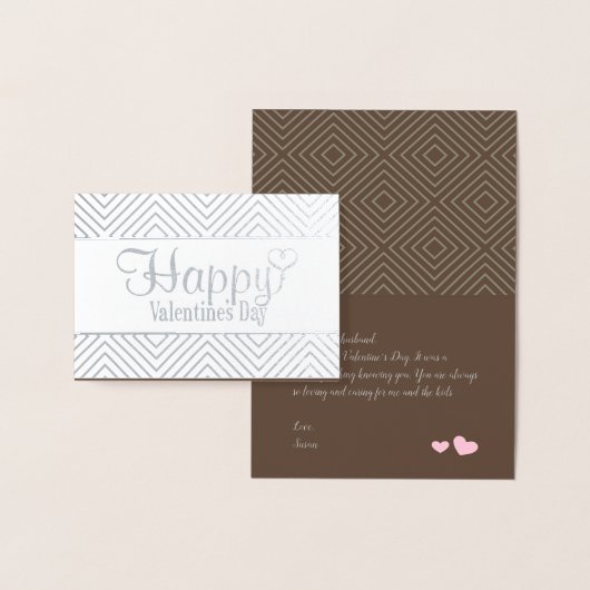 Ruitvormige Folie Kaart Valentijns (Display)