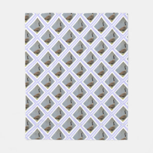 Ruitvormige gans met dekmantel fleece deken