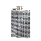 Ruitvormige kolven, briljante kolf, wit kristal heupfles (Links)