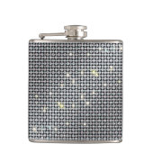 Ruitvormige kolven, briljante kolf, wit kristal heupfles (Voorkant)