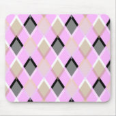 Ruitvormige patroonkussen buiten lila muismat (Voorkant)