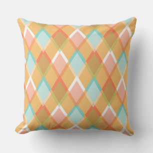 Ruitvormige patroonkussen, in de openlucht, levend kussen