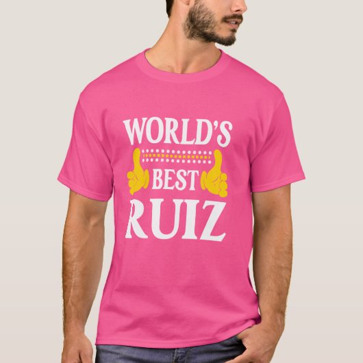 Ruiz Achternaam Funny Team Familie Achternaam Worl T-shirt (Voorkant)