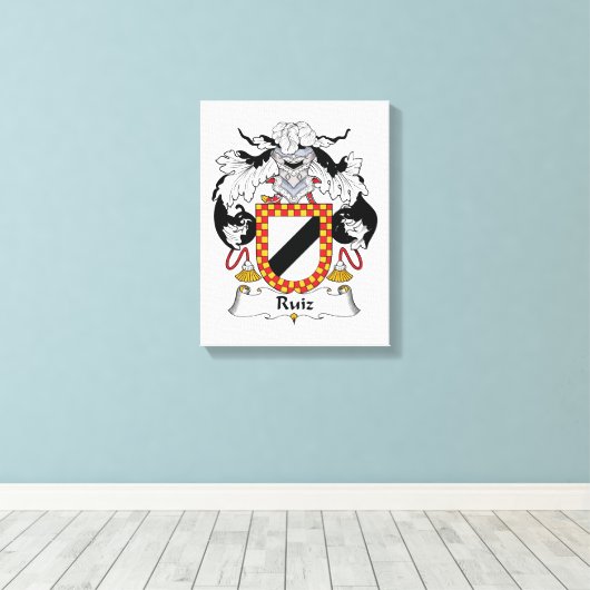 Ruiz Family Crest Canvas Afdruk (Insitu (Houten vloer))