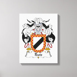 Ruiz Family Crest Canvas Afdruk