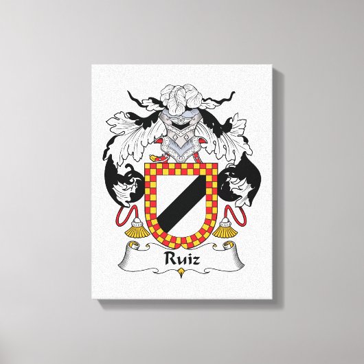 Ruiz Family Crest Canvas Afdruk (Voorkant)