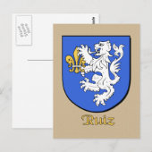 Ruiz Family Heraldic Shield Briefkaart (Voorkant / Achterkant)