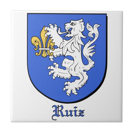 Ruiz Family Shield Decoratieve Tegel Tegeltje (Voorkant)