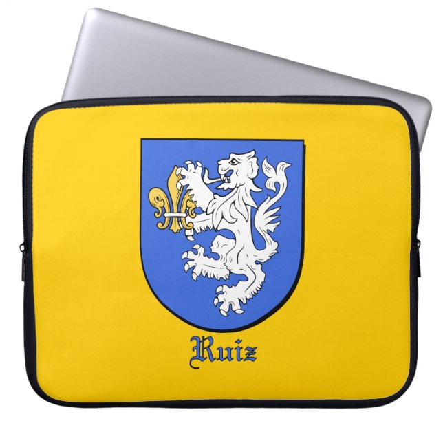 Ruiz Family Shield Electronics Bag Laptop Sleeve (Voorkant)