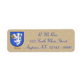 Ruiz Heraldic Shield Etiket (Voorkant)