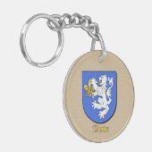 Ruiz Historisch Schild en Spaanse vlag Sleutelhanger (Voorkant Links)