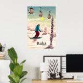 Ruka Finland Skigebied Reisposter Poster (Thuiskantoor)
