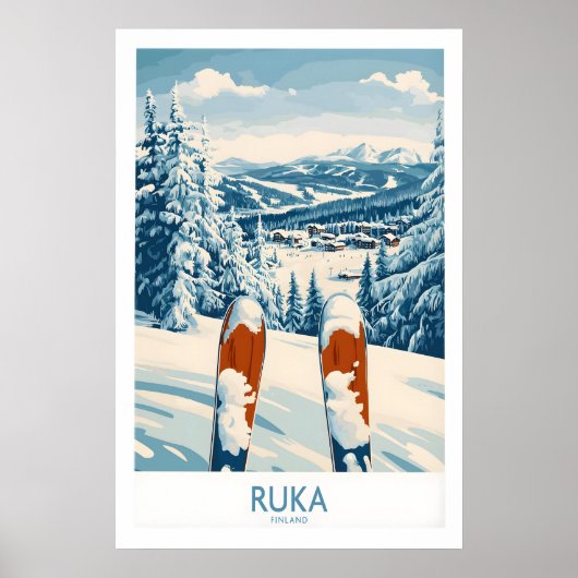 Ruka Ski Muur Kunstprint 1 Poster (Voorkant)