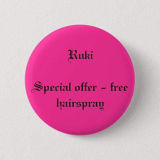 Ruki Ronde Button 5,7 Cm (Voorkant)