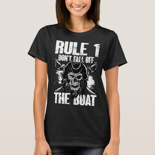 Rule 1 Don t Fall Off The Boat  Ship Cruise Cruisi T-shirt (Voorkant)