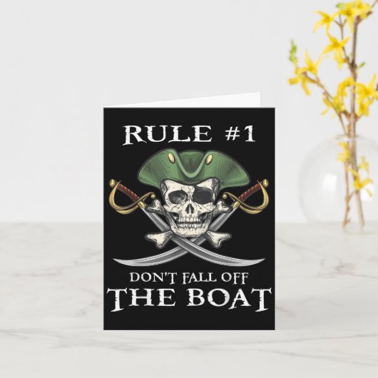 Rule #1 Don't Fall Off The Boat Cruise Rate Party  Kaart (Gele Bloem)