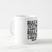 Rule #1 The Attorney Is Always Right funny Koffiemok (Voorkant links)