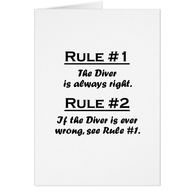 Rule Diver (Voorkant)