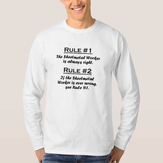 Rule Sheetmetal Worker T-shirt (Voorkant)