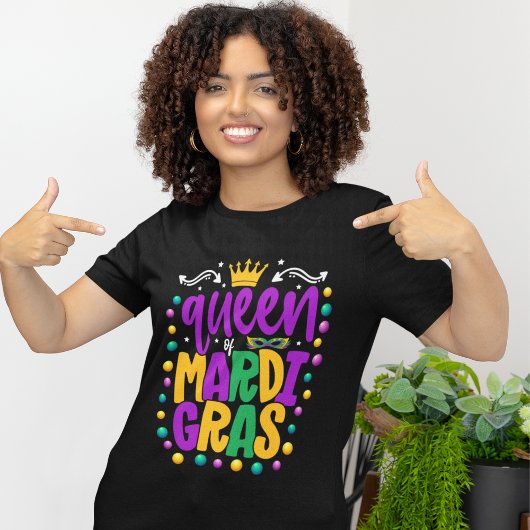 Rule the Parade in Style: Queen of Mardi Gras T-shirt