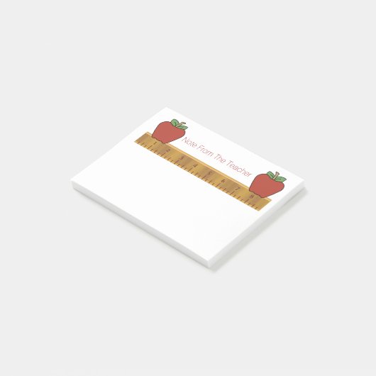 Ruler Post-it Note Pad van leraar (Schuin)