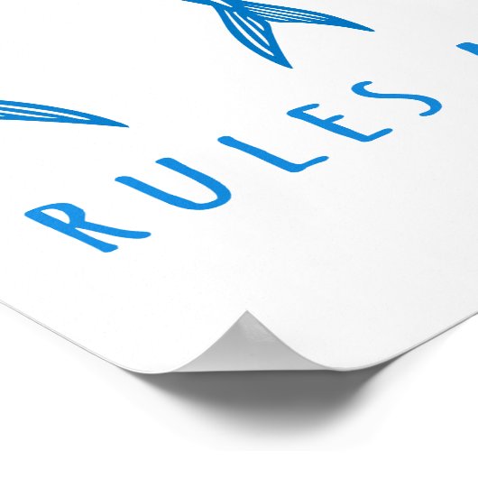 "Rules Are for Losers" Funny Boho Coastal Wall Art Poster (Hoek)