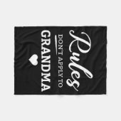 Rules Don't Apply To Grandma  Fleece Deken (Voorkant (Horizontaal))