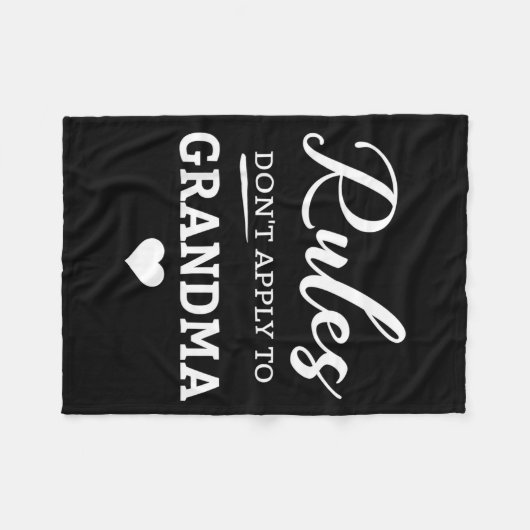 Rules Don't Apply To Grandma Fleece Deken (Voorkant (Horizontaal))