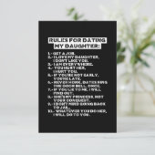 Rules for dating my daughter bedankkaart (Staand voorkant)