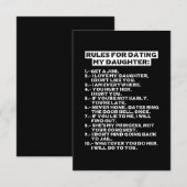 Rules for dating my daughter bedankkaart (Voorkant / Achterkant)