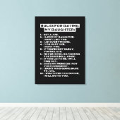Rules for dating my daughter canvas afdruk (Insitu (Houten vloer))