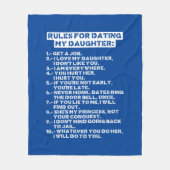 Rules for dating my daughter fleece deken (Voorkant)
