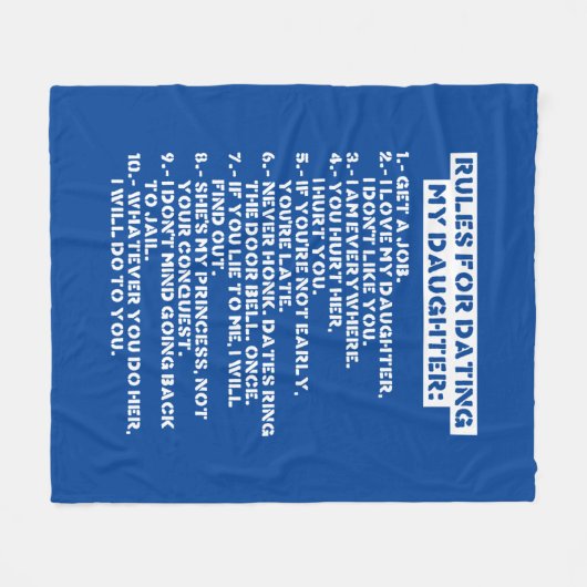 Rules for dating my daughter fleece deken (Voorkant (Horizontaal))