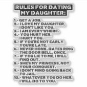 Rules for dating my daughter sticker (Voorkant)