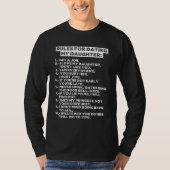 Rules for dating my daughter t-shirt (Voorkant)