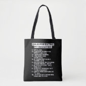 Rules for dating my daughter tote bag (Voorkant)