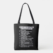 Rules for dating my daughter tote bag (Achterkant)