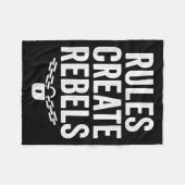 Rules Rebels Protest Dom Statement Gift Fleece Deken (Voorkant (Horizontaal))