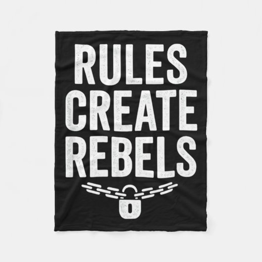 Rules Rebels Protest Dom Statement Gift Fleece Deken (Voorkant)