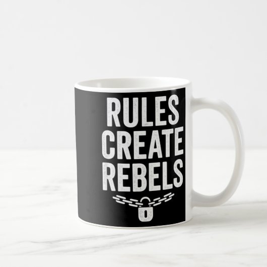 Rules Rebels Protest Dom Statement Gift Koffiemok (Rechts)