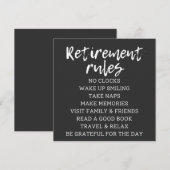 Rules Sign inchecken, Gift Sign inchecken Kaart (Voorkant / Achterkant)