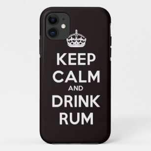 Rum alcohol drink piraterij blijft kalm en Drink iPhone 11 Hoesje