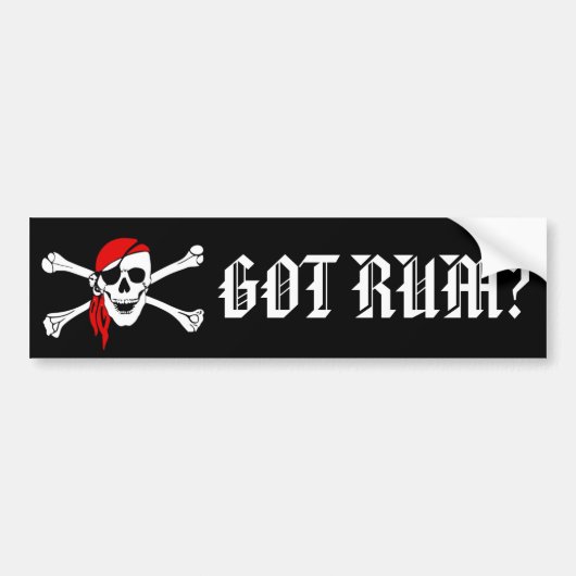 Rum Bumpersticker (Voorkant)